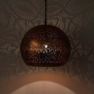 Hanglamp Ameera koper bol - in 2 diameters verkrijgbaar by Orientaals