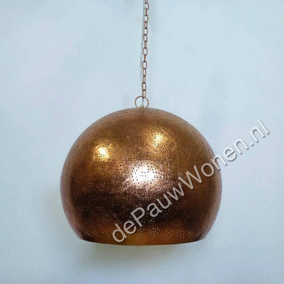 Hanglamp Ameera koper bol - in 2 diameters verkrijgbaar by Orientaals