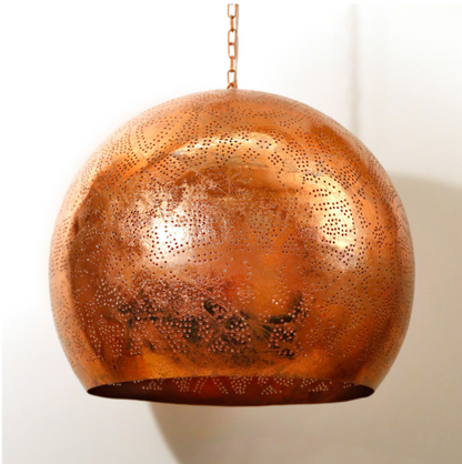 Hanglamp Ameera koper bol - in 2 diameters verkrijgbaar - depauwwonen