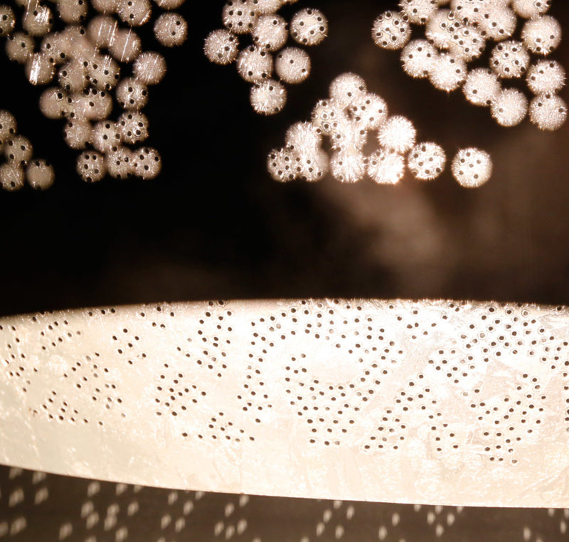 Hanglamp Ameera zilver bol - in 2 diameters verkrijgbaar - depauwwonen