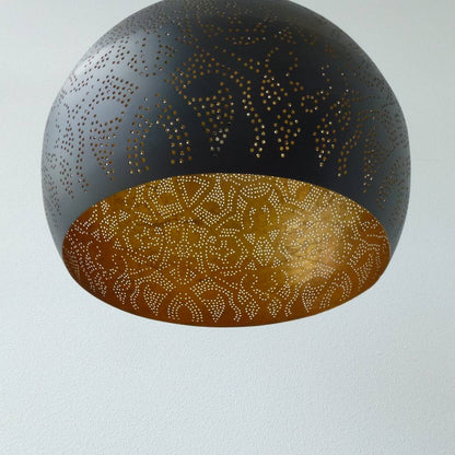 Hanglamp Ameera zwart/goud bol - in 2 diameters verkrijgbaar - depauwwonen