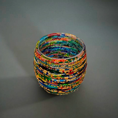 Waxinehouder mozaiek bol - Bangles - multi-colour in 2 maten by Orientaals