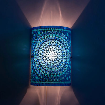 Wandlamp Nema blauw by Orientaals