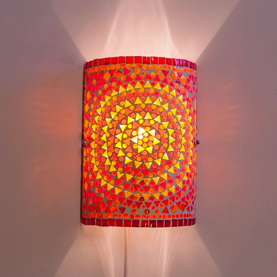 Wandlamp Nema rood-oranje by Orientaals