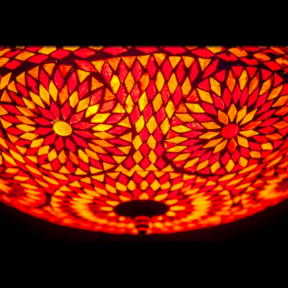 Plafonniere Roya rood-oranje in 2 maten - depauwwonen