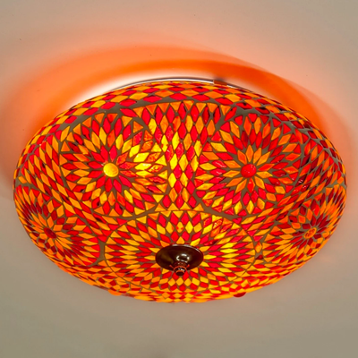 Plafonniere Roya rood-oranje in 2 maten by Orientaals