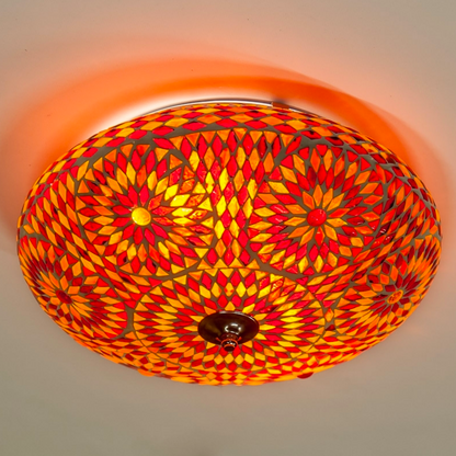 Plafonniere Roya rood-oranje in 2 maten - depauwwonen