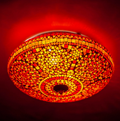 Plafonniere Cantara rood-oranje in 3 maten by Orientaals