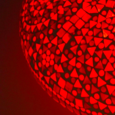 Plafonniere Cantara rood-oranje in 3 maten by Orientaals