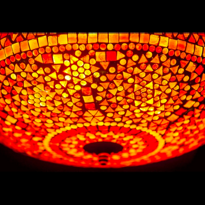 Plafonniere Cantara rood-oranje in 3 maten - depauwwonen