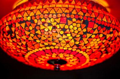 Plafonniere Cantara rood-oranje in 3 maten - depauwwonen