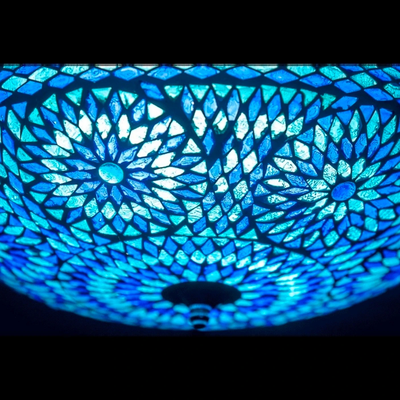 Plafonniere Roya blauw in 2 maten by Orientaals