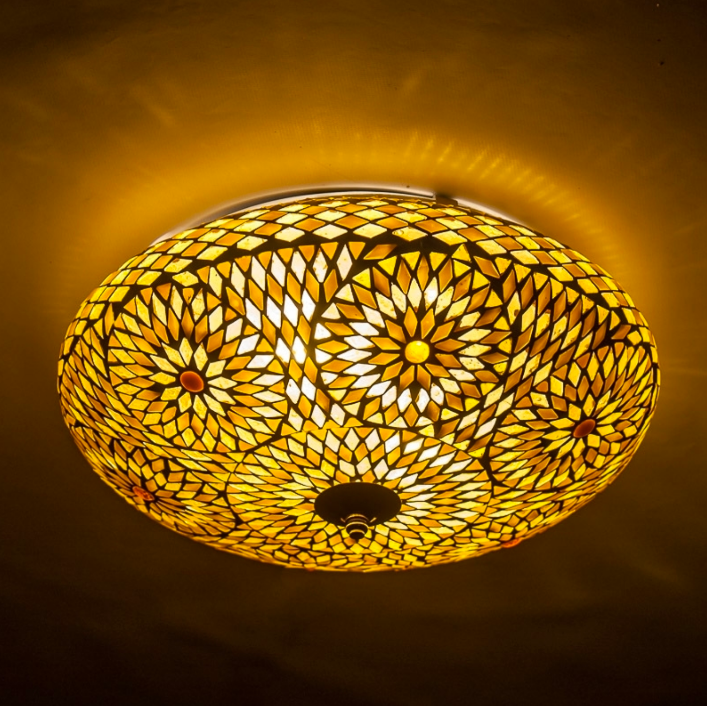 Plafonniere Roya bruin-beige in 2 maten - depauwwonen