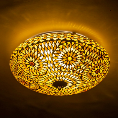 Plafonniere Roya bruin-beige in 2 maten by Orientaals