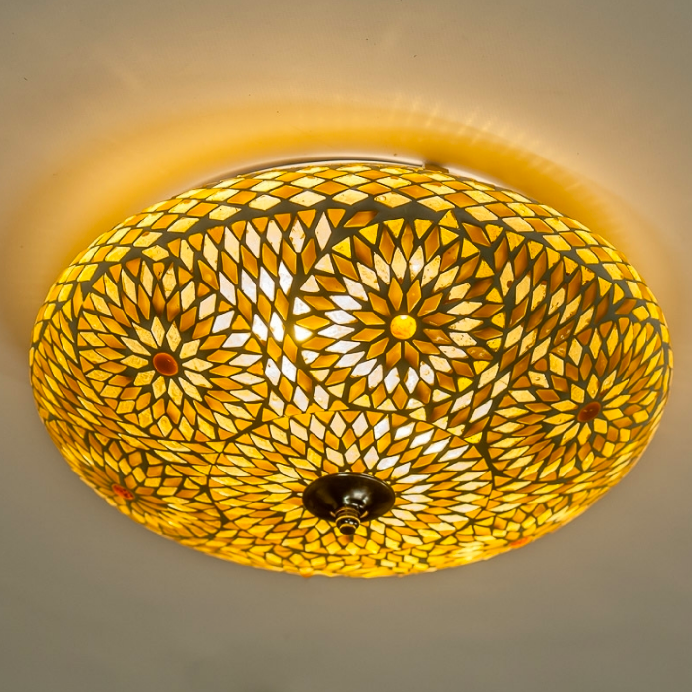 Plafonniere Roya bruin-beige in 2 maten - depauwwonen