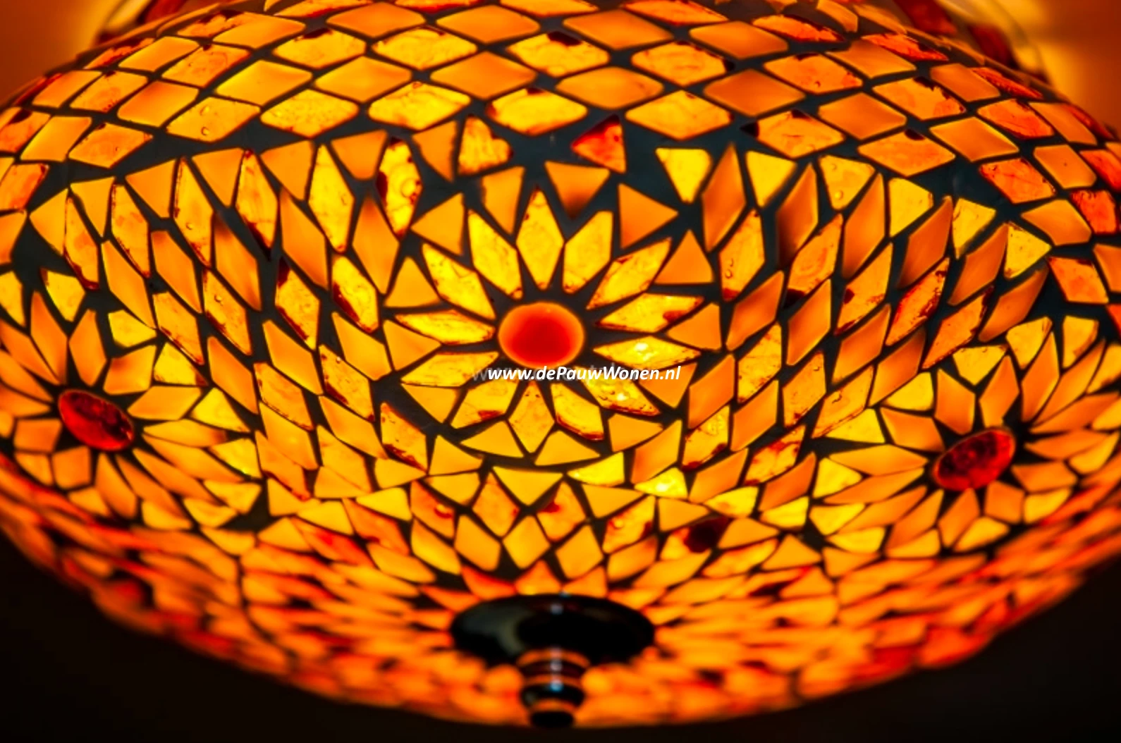 Plafonniere Roya bruin-beige in 2 maten by Orientaals