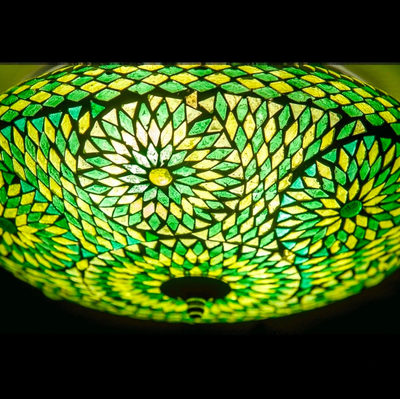 Plafonniere Roya groen in 2 maten by Orientaals