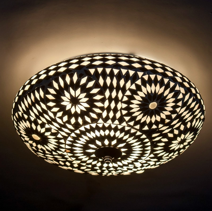 Plafonniere Roya zwart-wit in 2 maten - depauwwonen