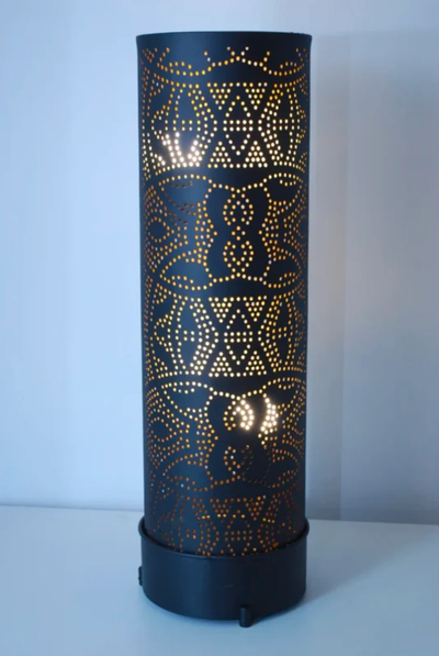 Vloerlamp Ameera zwart/goud in 2 maten by Orientaals