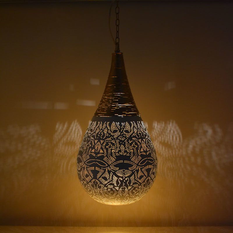 Hanglamp Ameera wit/goud druppel - depauwwonen