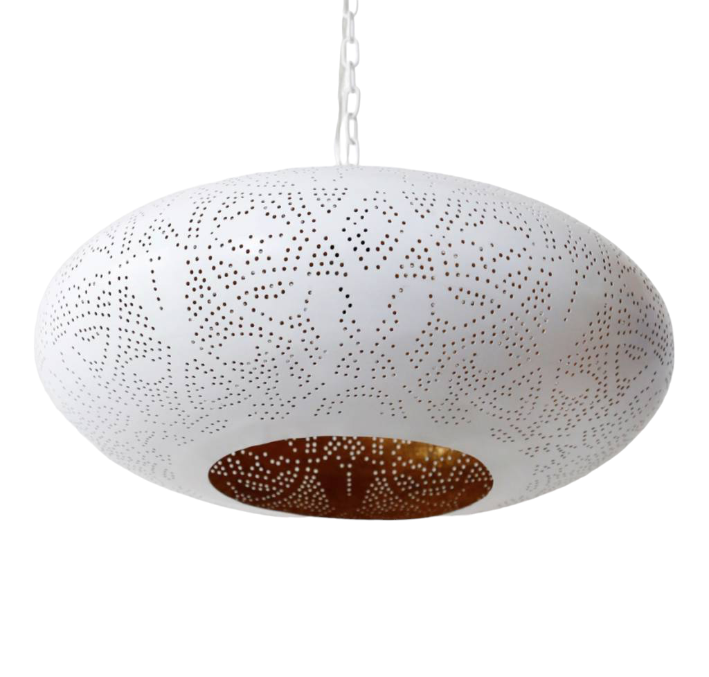 Hanglamp Ameera wit/goud elipse - depauwwonen