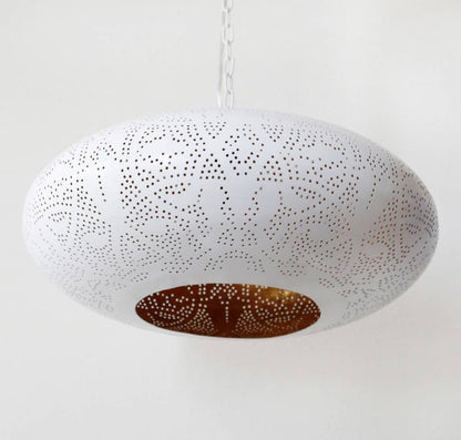 Hanglamp Ameera wit/goud elipse - depauwwonen