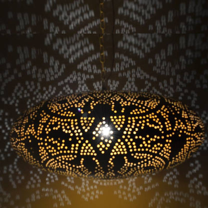 Hanglamp Ameera wit/goud elipse - depauwwonen