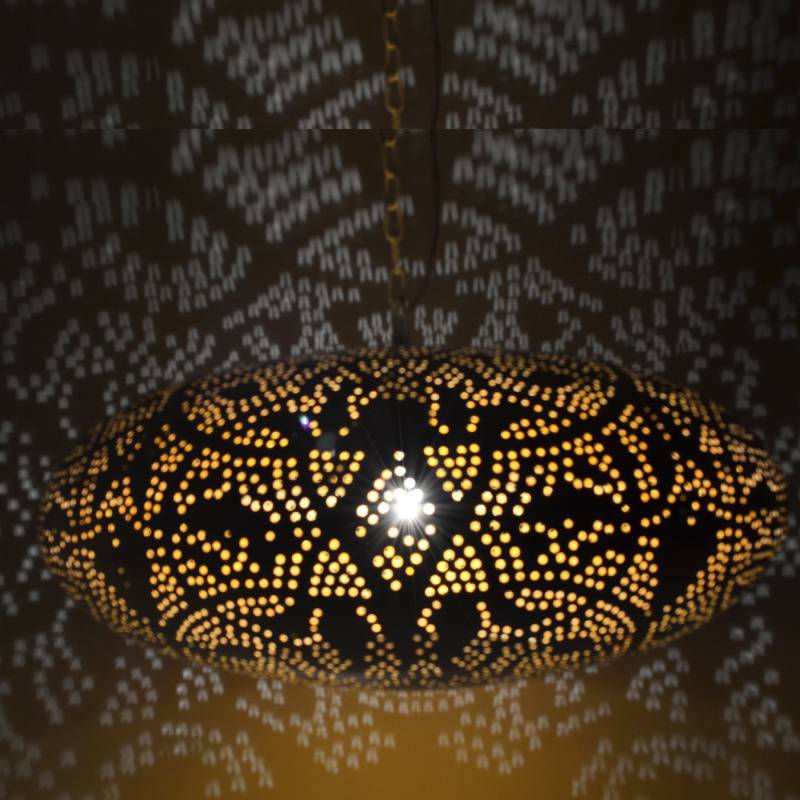 Hanglamp Ameera wit/goud elipse - depauwwonen