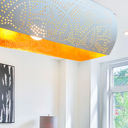 Hanglamp Ameera wit-goud horizontaal - depauwwonen
