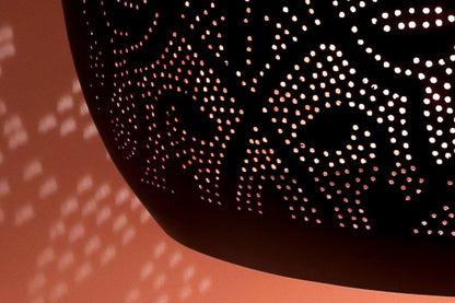 Hanglamp Ameera zwart/koper bol - depauwwonen