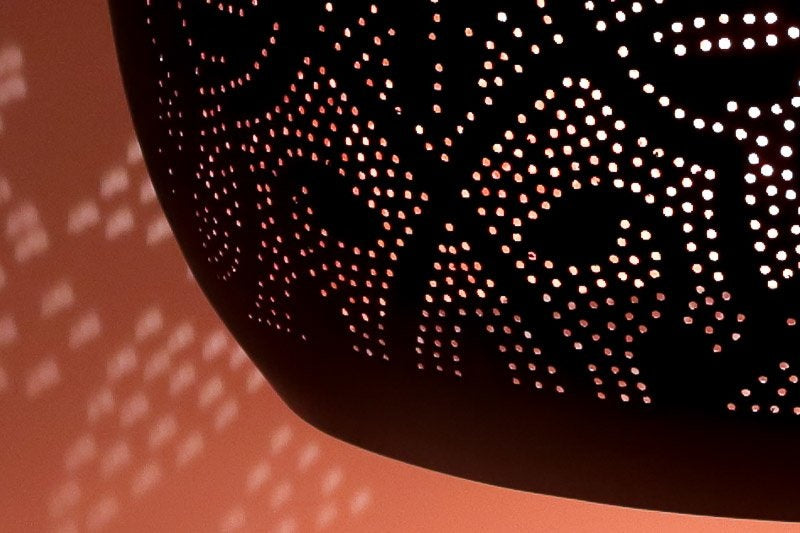 Hanglamp Ameera zwart/koper bol - depauwwonen