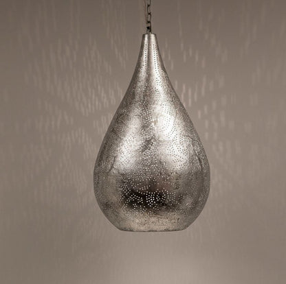 Hanglamp Ameera zilver druppel - depauwwonen