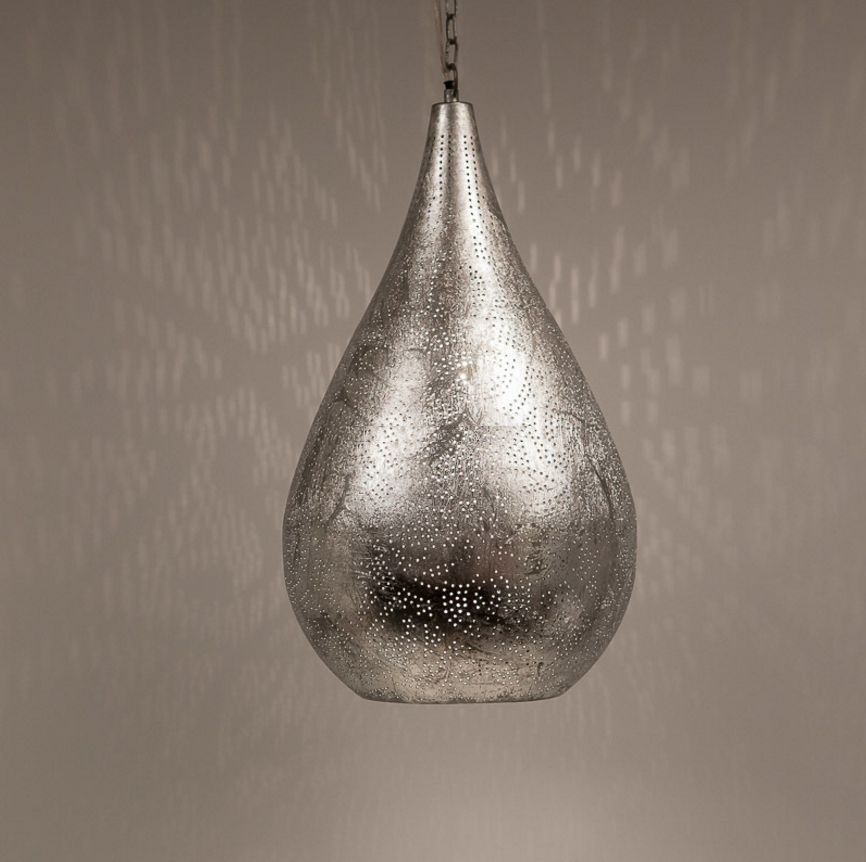 Hanglamp Ameera zilver druppel - depauwwonen