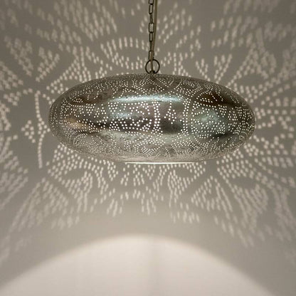Hanglamp Ameera zilver elipse - depauwwonen