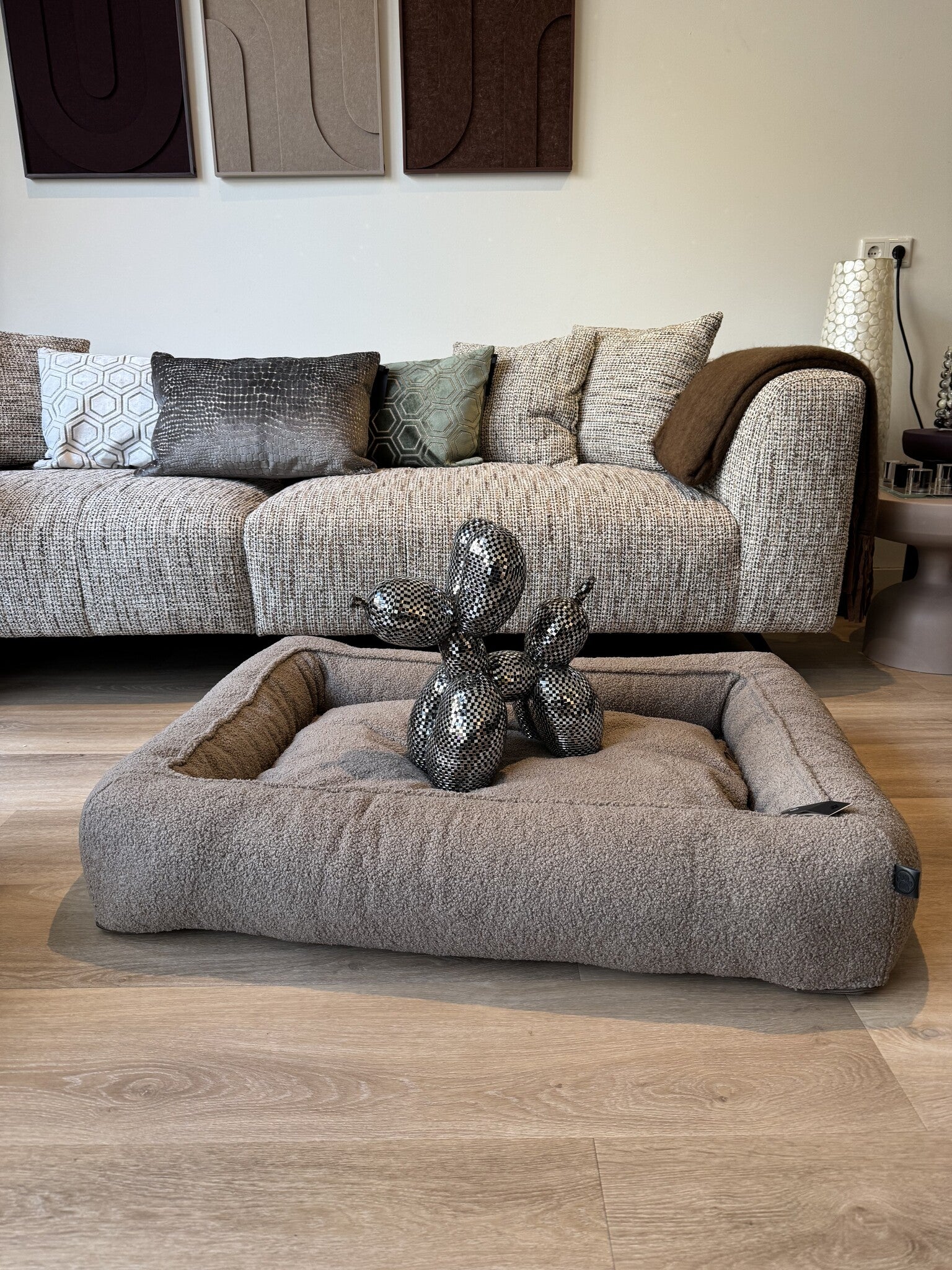Hondenbed Cocoon Xavi Teddy Anthracite in 2 maten - depauwwonen