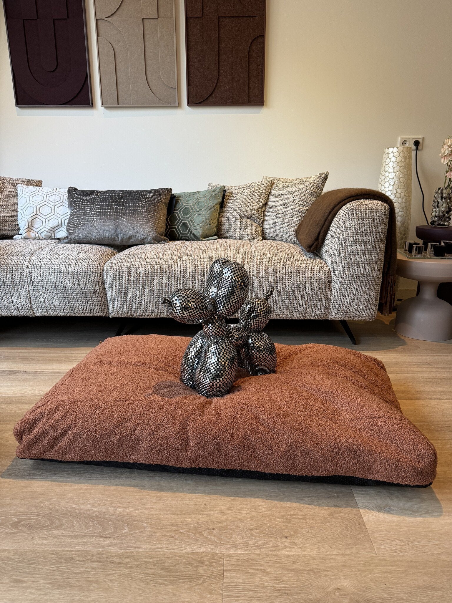 Hondenbed Box Xavi Teddy Olive in 2 maten - depauwwonen