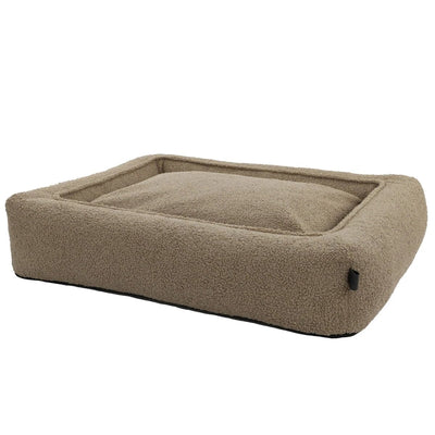 Hondenbed Cocoon Xavi Teddy Taupe in 2 maten by Overseas