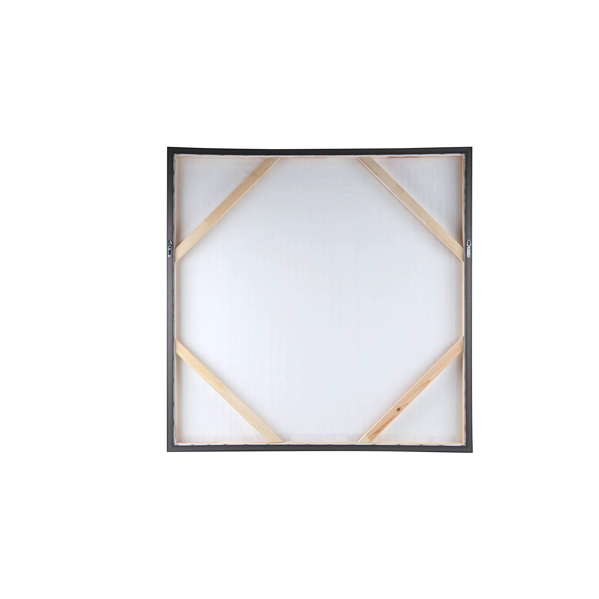 Gustas Ingelijst wandpaneel van PTMD met vierkante poly-strips, moderne decoratie voor muurdecoratie.