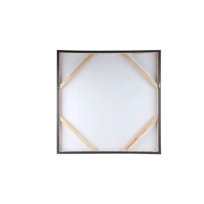 Gustas Ingelijst wandpaneel van PTMD met vierkante poly-strips, moderne decoratie voor muurdecoratie.
