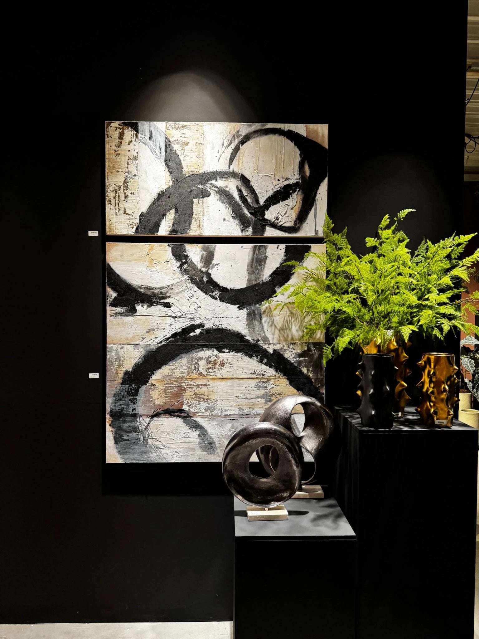 Vierkant wandpaneel van PTMD, modern design met een strakke afwerking, geschikt voor wanddecoratie en interieuraccenten.