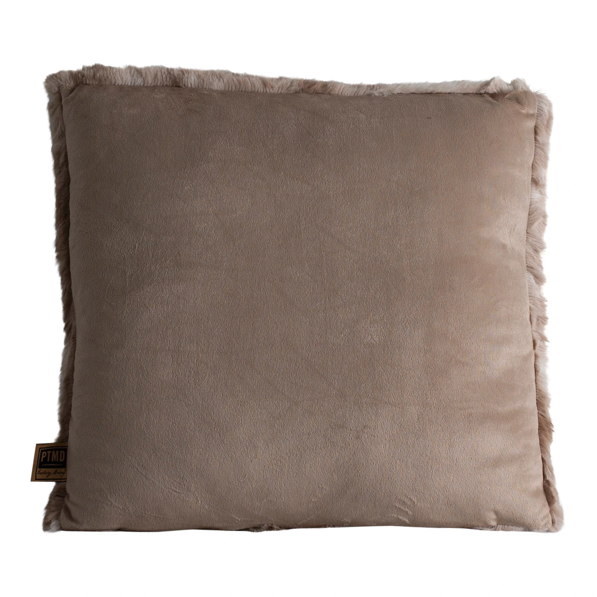 Linde Beige Faux Fur Kussen Vierkant S by PTMD
