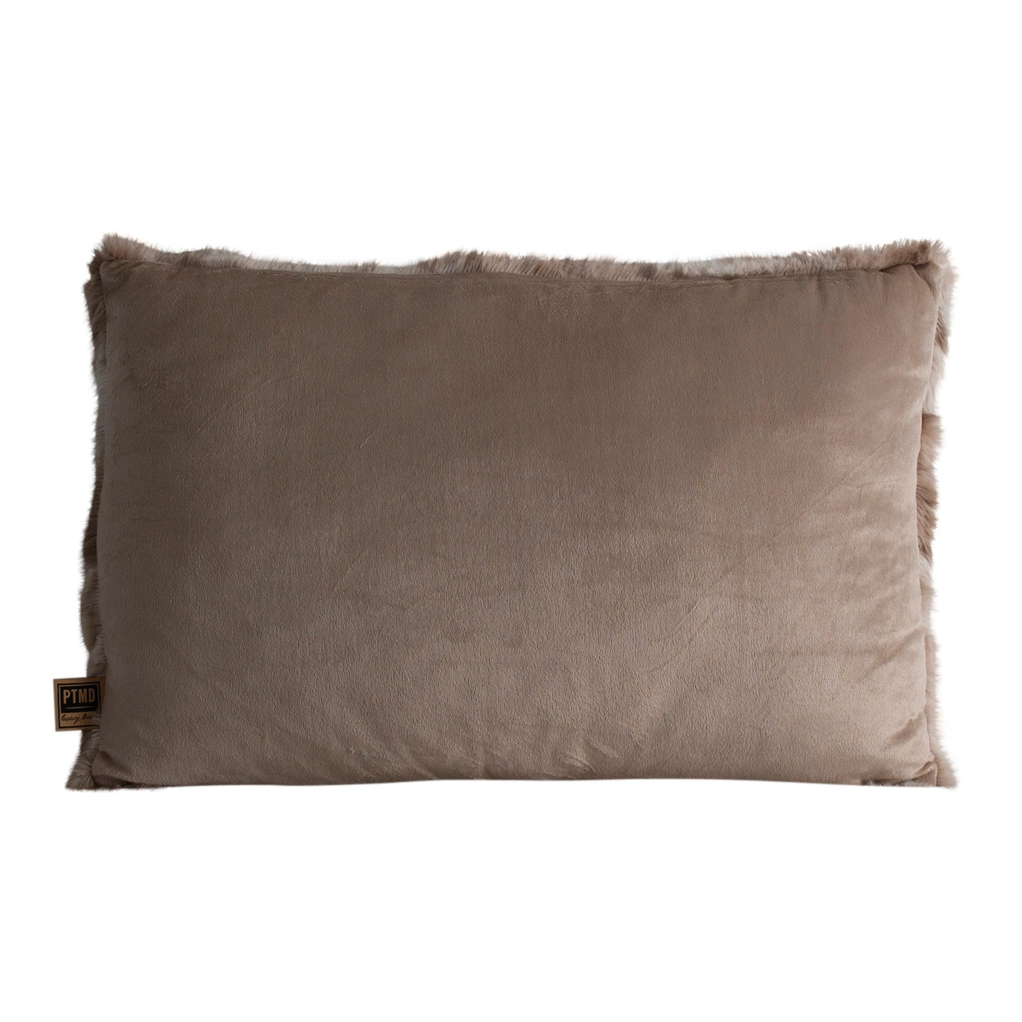 Linde Beige Faux Fur Rechthoekig by PTMD
