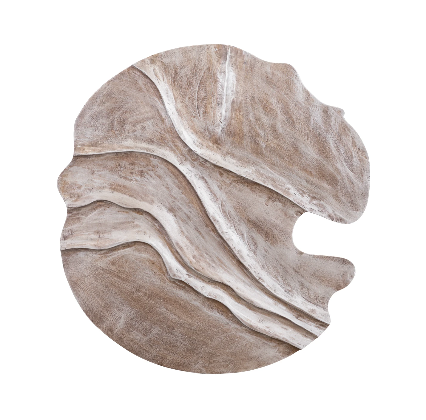 Bruin MDF wandpaneel met golfstructuur van PTMD, modern interieurdecoratie voor muurversiering.