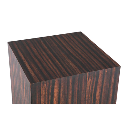 Bruine Tiess zuil set van 2 van PTMD, gedetailleerde houten zuilen voor decoratie of interieur.