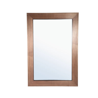 Rechthoekige spiegel met natuurlijke houtfineer afwerking van PTMD, elegant en stijlvol decoratief accessoire.