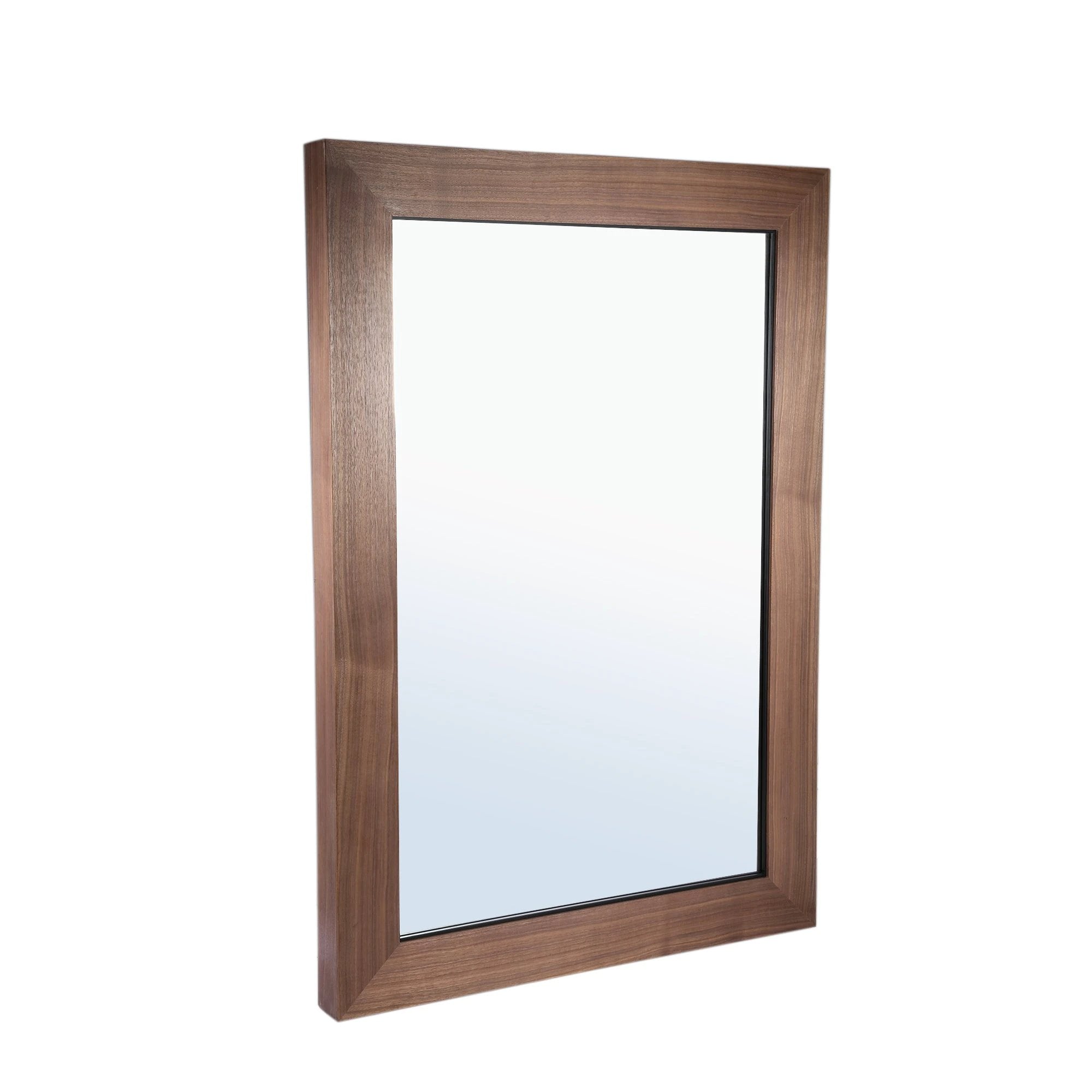 Rechthoekige spiegel met natuurlijke houtfineer van PTMD, elegante wanddecoratie met houten afwerking.