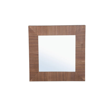 Vierkante natuurlijke spiegel van PTMD met een eenvoudige, elegante rand, geschikt voor moderne interieurdecoratie.