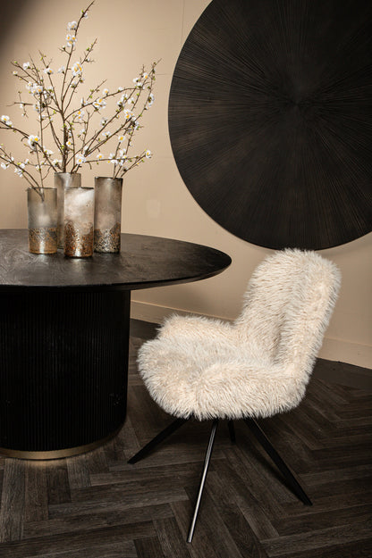 Leander Eetkamerstoel Hair Beige Draaibaar - depauwwonen