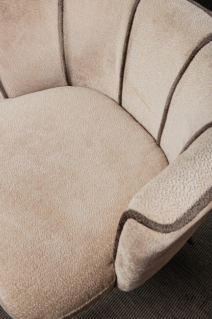 Nell Beige eetkamerstoel aphrodite  beige strepen - depauwwonen