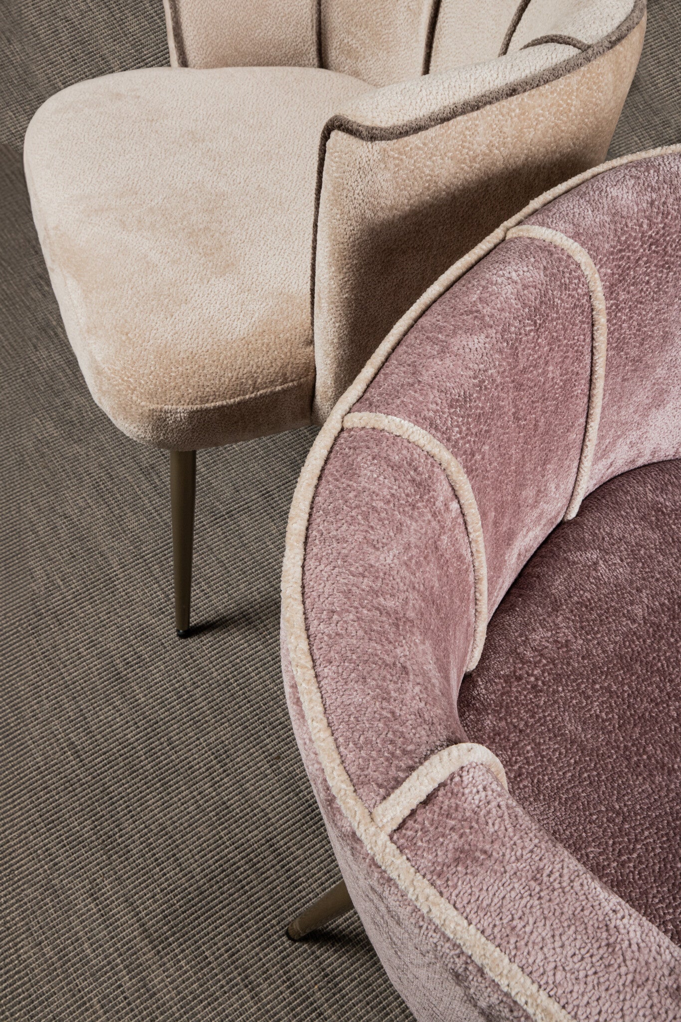 Nell Beige eetkamerstoel aphrodite  beige strepen - depauwwonen